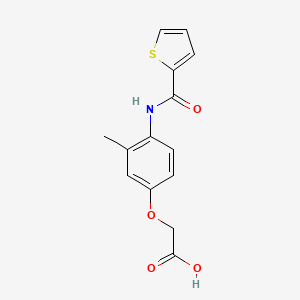 molecular formula C14H13NO4S B4768273 {3-methyl-4-[(2-thienylcarbonyl)amino]phenoxy}acetic acid 