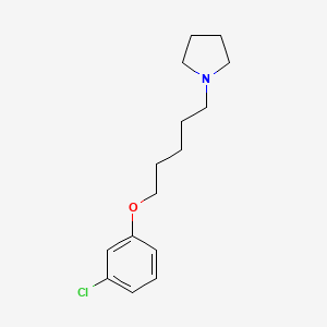 molecular formula C15H22ClNO B4768278 1-[5-(3-chlorophenoxy)pentyl]pyrrolidine 
