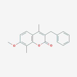 molecular formula C19H18O3 B4768304 3-benzyl-7-methoxy-4,8-dimethyl-2H-chromen-2-one 