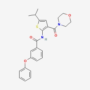 molecular formula C25H26N2O4S B4768313 N-[5-isopropyl-3-(4-morpholinylcarbonyl)-2-thienyl]-3-phenoxybenzamide 