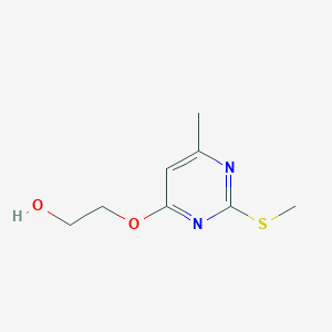 molecular formula C8H12N2O2S B4768360 2-{[6-methyl-2-(methylthio)-4-pyrimidinyl]oxy}ethanol CAS No. 112010-51-2