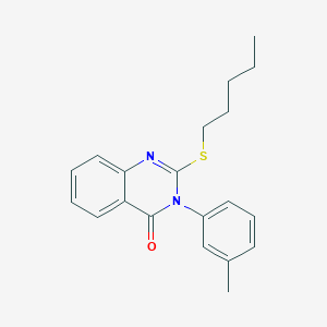 3-(3-methylphenyl)-2-(pentylthio)-4(3H)-quinazolinone