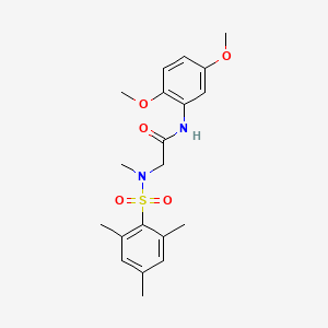 molecular formula C20H26N2O5S B4768406 N~1~-(2,5-dimethoxyphenyl)-N~2~-(mesitylsulfonyl)-N~2~-methylglycinamide 