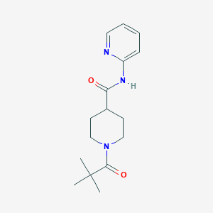 molecular formula C16H23N3O2 B4768426 1-(2,2-dimethylpropanoyl)-N-2-pyridinyl-4-piperidinecarboxamide 