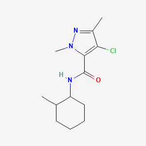 molecular formula C13H20ClN3O B4768447 4-chloro-1,3-dimethyl-N-(2-methylcyclohexyl)-1H-pyrazole-5-carboxamide 
