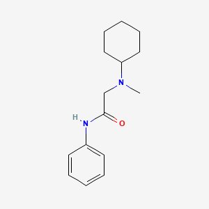 molecular formula C15H22N2O B4768457 N~2~-cyclohexyl-N~2~-methyl-N~1~-phenylglycinamide 
