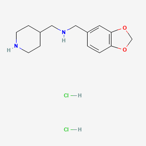 molecular formula C14H22Cl2N2O2 B4768487 (1,3-benzodioxol-5-ylmethyl)(4-piperidinylmethyl)amine dihydrochloride 