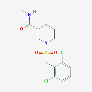 molecular formula C14H18Cl2N2O3S B4768498 1-[(2,6-dichlorobenzyl)sulfonyl]-N-methyl-3-piperidinecarboxamide 