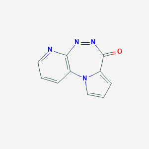 molecular formula C10H6N4O B047685 7H-吡啶并[2,3-c]吡咯并[1,2-e][1,2,5]三氮杂菲-7-酮 CAS No. 118386-62-2