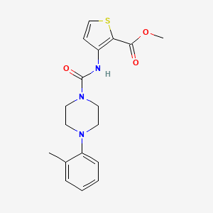 molecular formula C18H21N3O3S B4768509 methyl 3-({[4-(2-methylphenyl)-1-piperazinyl]carbonyl}amino)-2-thiophenecarboxylate 