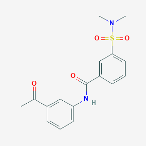 molecular formula C17H18N2O4S B4768526 N-(3-acetylphenyl)-3-[(dimethylamino)sulfonyl]benzamide 