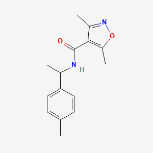 3,5-dimethyl-N-[1-(4-methylphenyl)ethyl]-1,2-oxazole-4-carboxamide