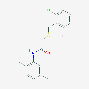 2-[(2-chloro-6-fluorobenzyl)thio]-N-(2,5-dimethylphenyl)acetamide