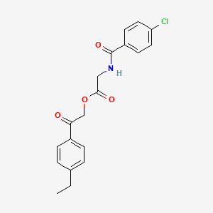 2-(4-ethylphenyl)-2-oxoethyl N-(4-chlorobenzoyl)glycinate