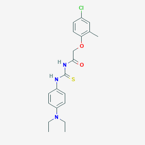 molecular formula C20H24ClN3O2S B4768585 2-(4-chloro-2-methylphenoxy)-N-({[4-(diethylamino)phenyl]amino}carbonothioyl)acetamide 