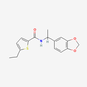 N-[1-(1,3-benzodioxol-5-yl)ethyl]-5-ethyl-2-thiophenecarboxamide