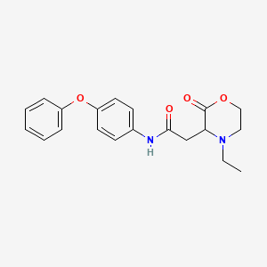 molecular formula C20H22N2O4 B4768641 2-(4-ethyl-2-oxo-3-morpholinyl)-N-(4-phenoxyphenyl)acetamide 