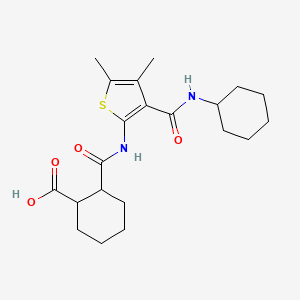 2-[({3-[(cyclohexylamino)carbonyl]-4,5-dimethyl-2-thienyl}amino)carbonyl]cyclohexanecarboxylic acid