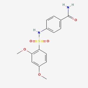 4-{[(2,4-dimethoxyphenyl)sulfonyl]amino}benzamide