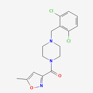 molecular formula C16H17Cl2N3O2 B4768667 1-(2,6-dichlorobenzyl)-4-[(5-methyl-3-isoxazolyl)carbonyl]piperazine 