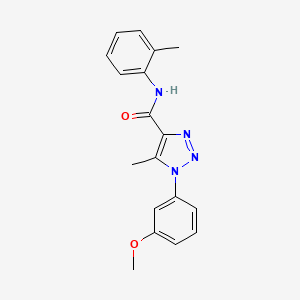 molecular formula C18H18N4O2 B4768693 1-(3-methoxyphenyl)-5-methyl-N-(2-methylphenyl)-1H-1,2,3-triazole-4-carboxamide 