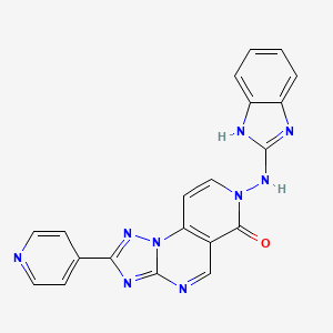 7-(1H-benzimidazol-2-ylamino)-2-(4-pyridinyl)pyrido[3,4-e][1,2,4]triazolo[1,5-a]pyrimidin-6(7H)-one