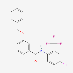 3-(benzyloxy)-N-[4-iodo-2-(trifluoromethyl)phenyl]benzamide