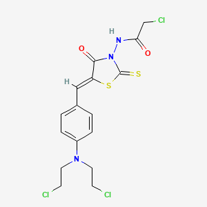 N-(5-{4-[bis(2-chloroethyl)amino]benzylidene}-4-oxo-2-thioxo-1,3-thiazolidin-3-yl)-2-chloroacetamide