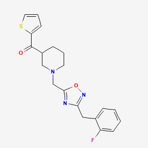 (1-{[3-(2-fluorobenzyl)-1,2,4-oxadiazol-5-yl]methyl}-3-piperidinyl)(2-thienyl)methanone