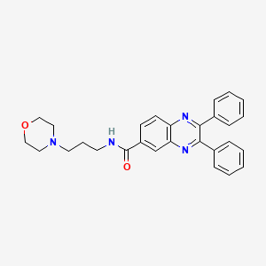 molecular formula C28H28N4O2 B4768815 N-[3-(4-morpholinyl)propyl]-2,3-diphenyl-6-quinoxalinecarboxamide 