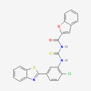 N-({[5-(1,3-benzothiazol-2-yl)-2-chlorophenyl]amino}carbonothioyl)-1-benzofuran-2-carboxamide