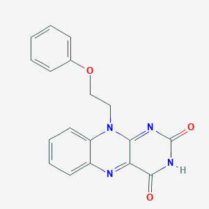 molecular formula C18H14N4O3 B4768849 10-(2-phenoxyethyl)benzo[g]pteridine-2,4(3H,10H)-dione 