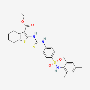 ethyl 2-{[({4-[(mesitylamino)sulfonyl]phenyl}amino)carbonothioyl]amino}-4,5,6,7-tetrahydro-1-benzothiophene-3-carboxylate