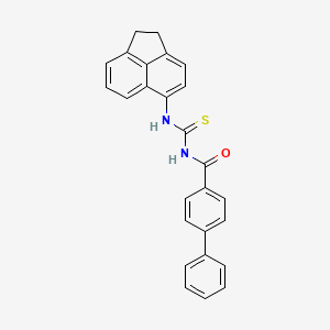 N-(1,2-dihydroacenaphthylen-5-ylcarbamothioyl)biphenyl-4-carboxamide