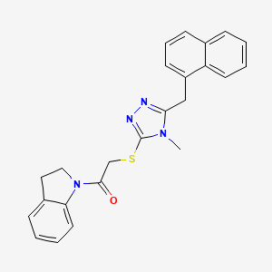 1-(2,3-dihydro-1H-indol-1-yl)-2-{[4-methyl-5-(naphthalen-1-ylmethyl)-4H-1,2,4-triazol-3-yl]sulfanyl}ethanone