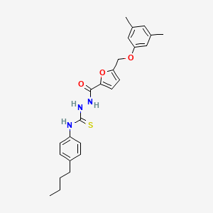 N-(4-butylphenyl)-2-{5-[(3,5-dimethylphenoxy)methyl]-2-furoyl}hydrazinecarbothioamide