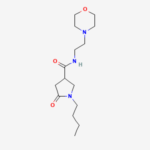 1-butyl-N-[2-(morpholin-4-yl)ethyl]-5-oxopyrrolidine-3-carboxamide