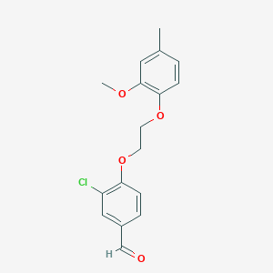 3-chloro-4-[2-(2-methoxy-4-methylphenoxy)ethoxy]benzaldehyde