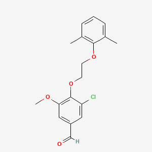 3-chloro-4-[2-(2,6-dimethylphenoxy)ethoxy]-5-methoxybenzaldehyde