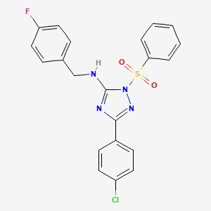 3-(4-chlorophenyl)-N-(4-fluorobenzyl)-1-(phenylsulfonyl)-1H-1,2,4-triazol-5-amine