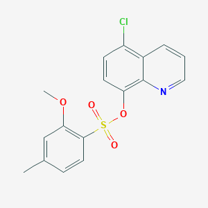 molecular formula C17H14ClNO4S B4768968 5-chloro-8-quinolinyl 2-methoxy-4-methylbenzenesulfonate 