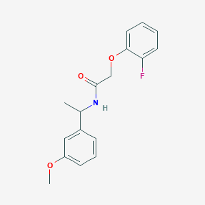 molecular formula C17H18FNO3 B4769000 2-(2-fluorophenoxy)-N-[1-(3-methoxyphenyl)ethyl]acetamide 