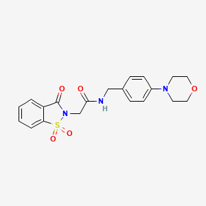 2-(1,1-dioxido-3-oxo-1,2-benzisothiazol-2(3H)-yl)-N-[4-(4-morpholinyl)benzyl]acetamide