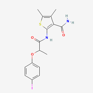 2-{[2-(4-iodophenoxy)propanoyl]amino}-4,5-dimethyl-3-thiophenecarboxamide