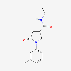 molecular formula C14H18N2O2 B4769072 N-ethyl-1-(3-methylphenyl)-5-oxo-3-pyrrolidinecarboxamide 