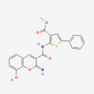 methyl 2-{[(8-hydroxy-2-imino-2H-chromen-3-yl)carbonyl]amino}-5-phenyl-3-thiophenecarboxylate