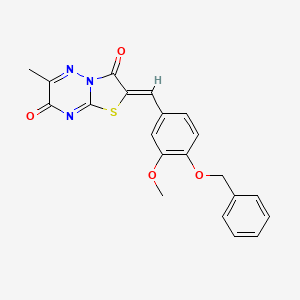 molecular formula C21H17N3O4S B4769111 2-[4-(benzyloxy)-3-methoxybenzylidene]-6-methyl-7H-[1,3]thiazolo[3,2-b][1,2,4]triazine-3,7(2H)-dione 