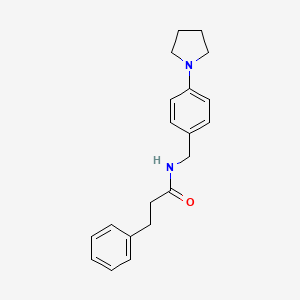 molecular formula C20H24N2O B4769119 3-phenyl-N-[4-(1-pyrrolidinyl)benzyl]propanamide 