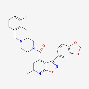 3-(1,3-benzodioxol-5-yl)-4-{[4-(2,3-difluorobenzyl)-1-piperazinyl]carbonyl}-6-methylisoxazolo[5,4-b]pyridine