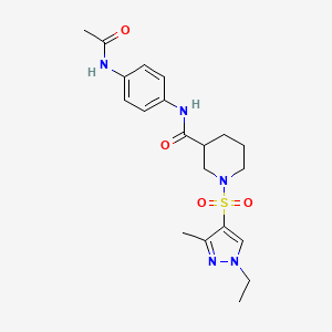 N-[4-(acetylamino)phenyl]-1-[(1-ethyl-3-methyl-1H-pyrazol-4-yl)sulfonyl]-3-piperidinecarboxamide